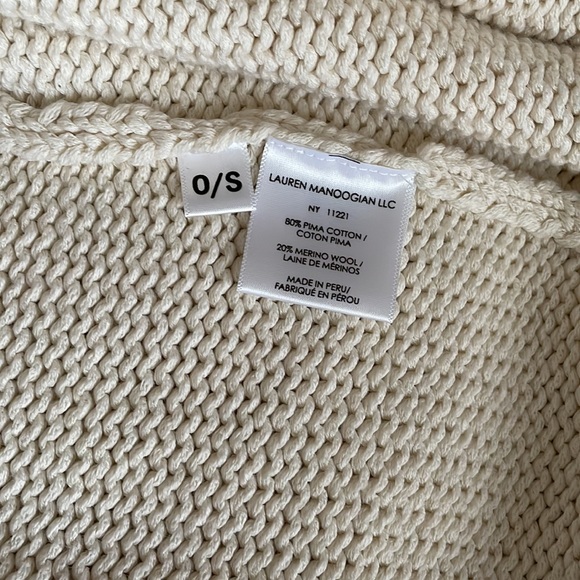 SOLD ON FB! LAUREN MANOOGIAN long open cardigan off white - Picture 14 of 17